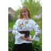 Embroidered blouse "Olvia: pansies"